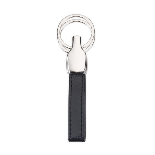 Chaveiro de Metal 2 Argolas com Couro